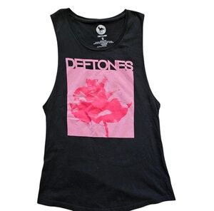 Deftones Pink Rose Black Tank Top